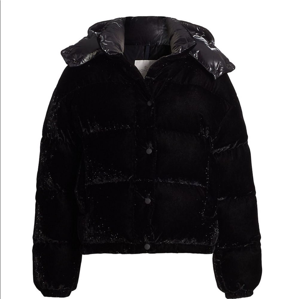 Moncler Daos Short Down Jacket Velvet Glitter